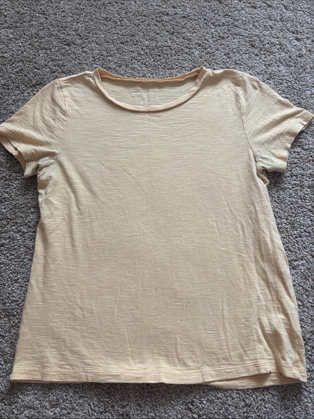 American Eagle Outfitters Short Sleeve Crew Tee - Light Beige